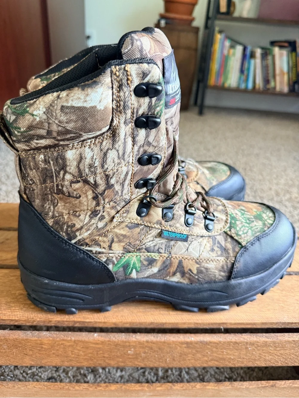 Itasca Men's Camo Hunting Boots in Brown and Black